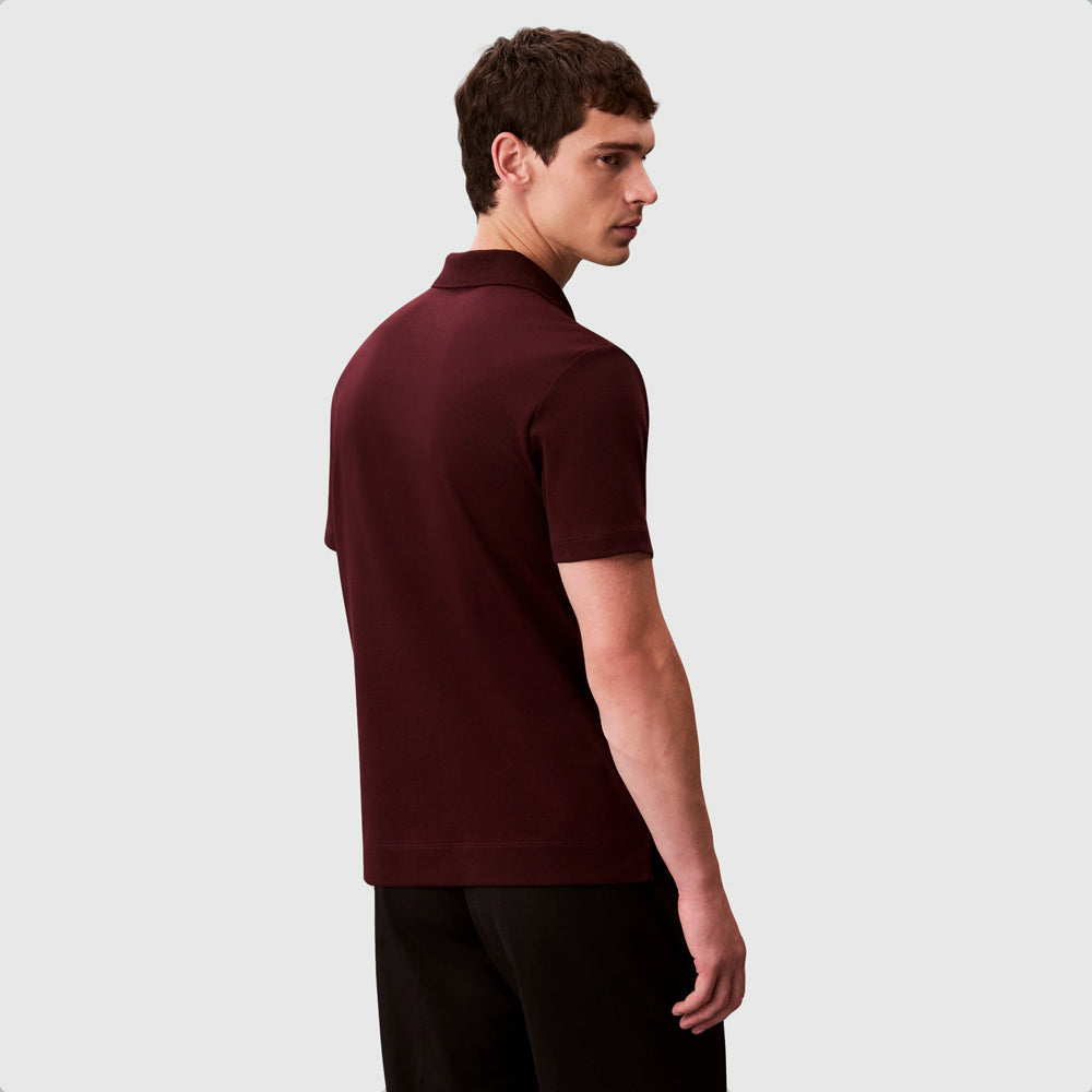 Luxe Cotton Interlock Golfer - Brown