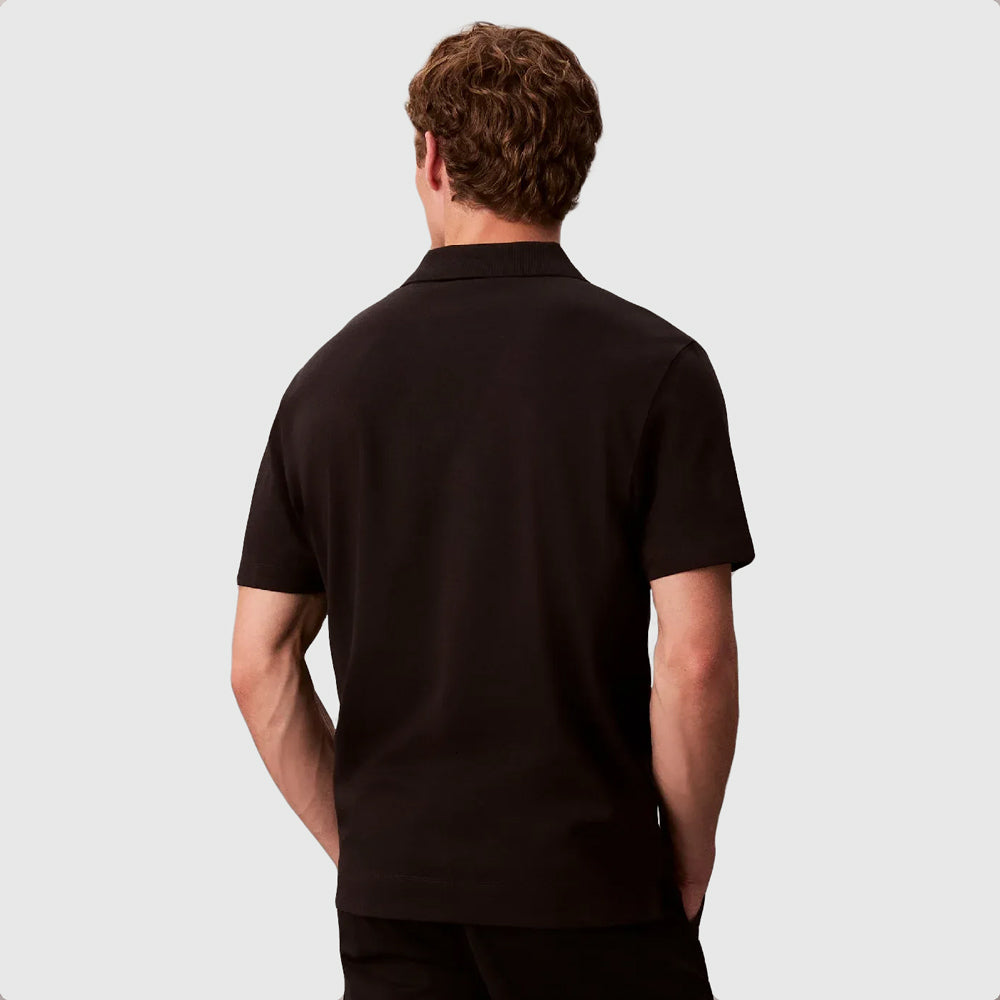 Luxe Cotton Interlock Golfer - Black