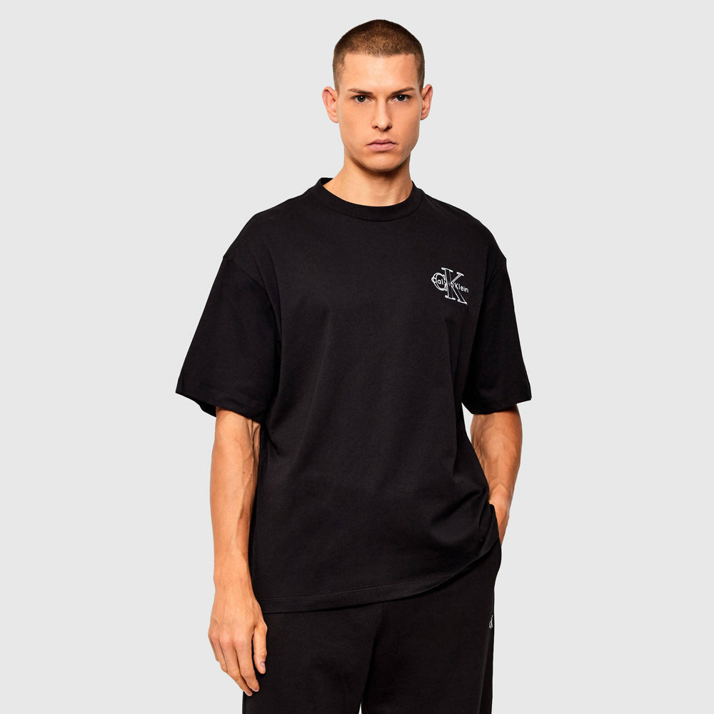 Calvin Klein Seasonal Monologo T-Shirt - Black |ThirdBaseUrban