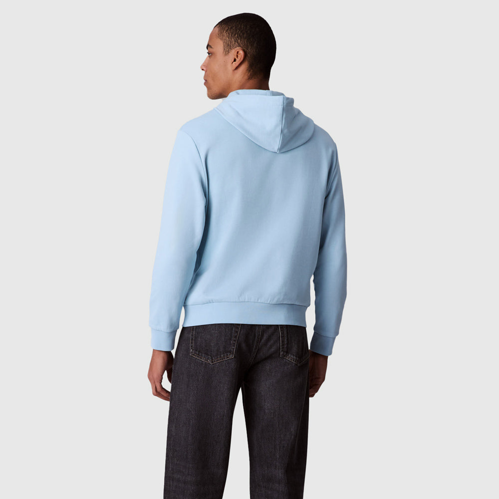Terry Calvin Script Hoodie - Light Blue