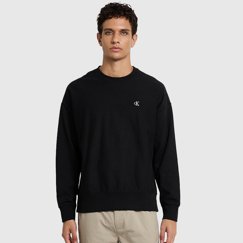 Calvin Klein Premium Terry Sweatshirt - Black |ThirdBaseUrban