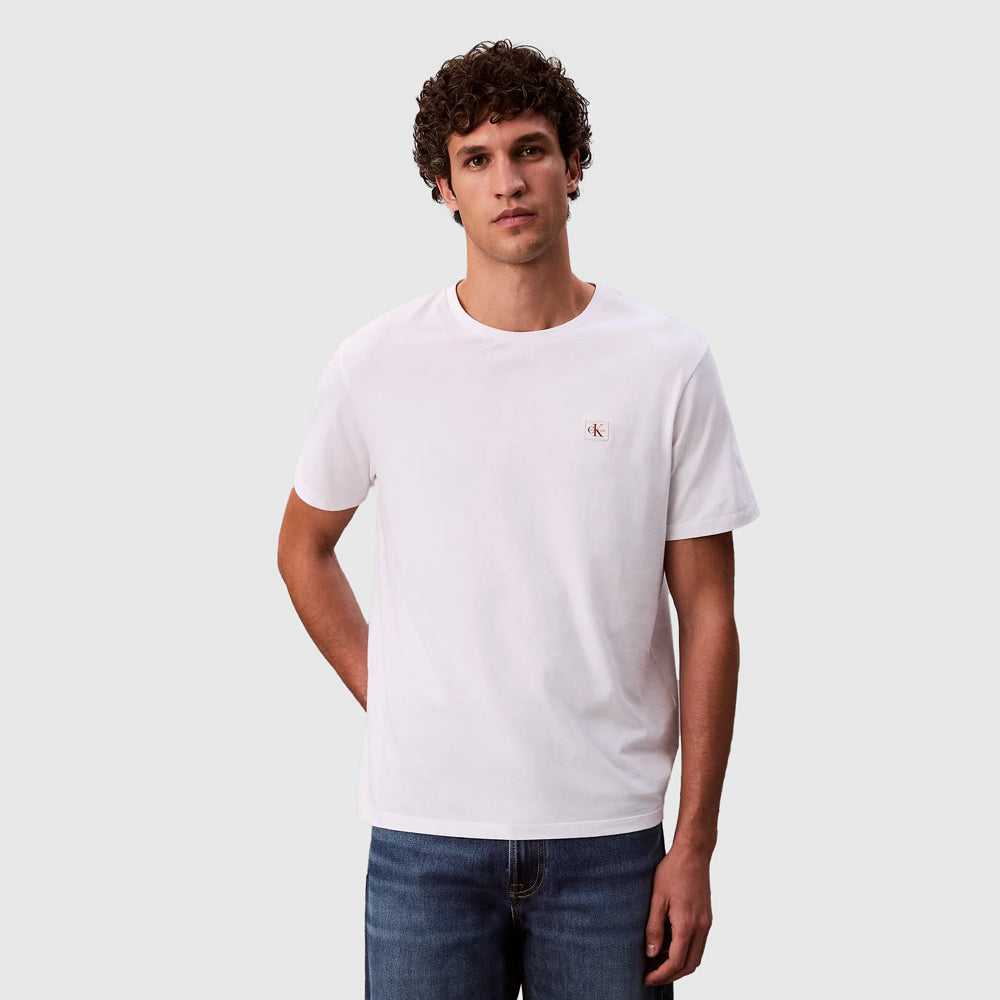 Calvin Klein Badge Jersey T-Shirt - White |ThirdBaseUrban
