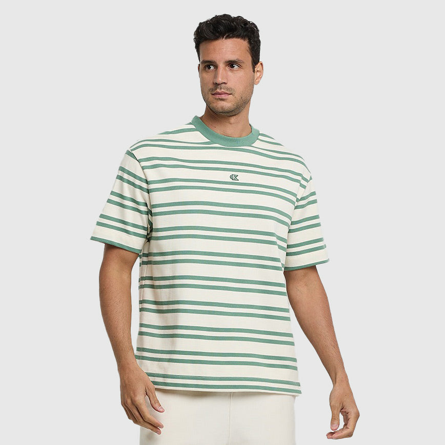 Calvin Klein Stripe Jersey T-Shirt - Offwhite |ThirdBaseUrban