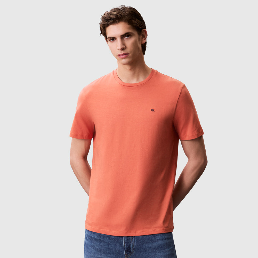Calvin Klein Smooth Solid T-Shirt - Burnt Orange |ThirdBaseUrban