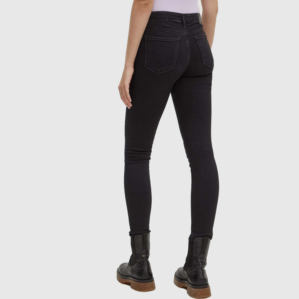 Mid Rise Skinny Jeans - Denim Black