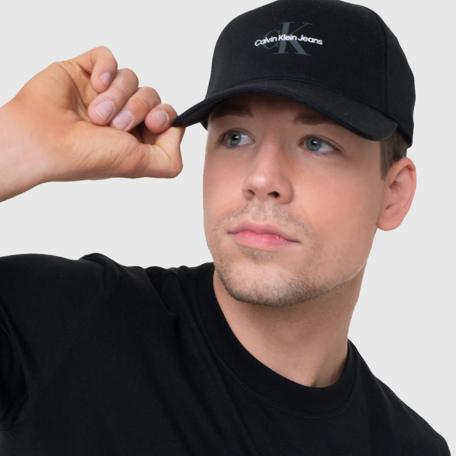 Klein Jeans Ck Cap Black Calvin Klein Print Cap Black |ThirdBaseUrban
