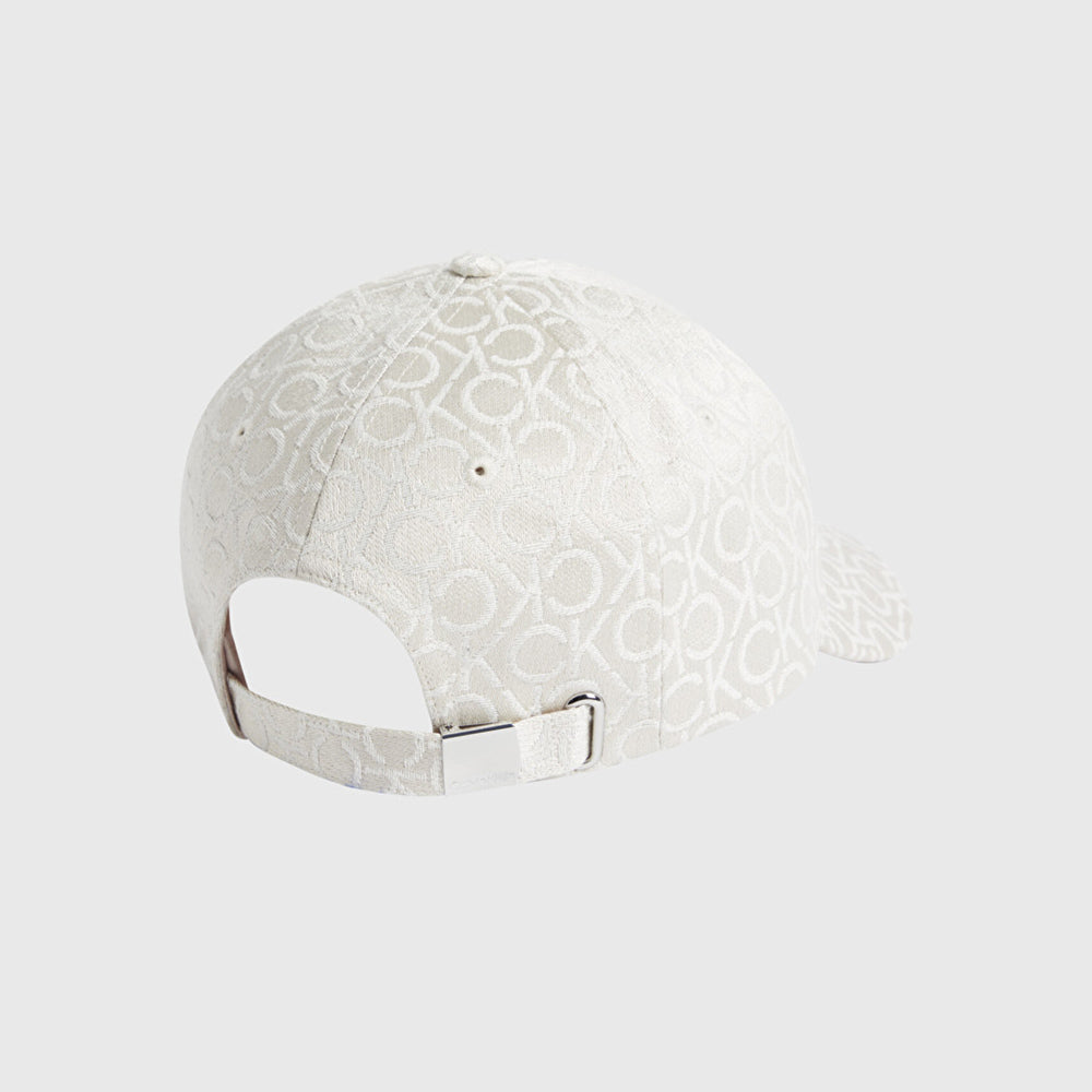 Monogram Jacquard Cap - Cream