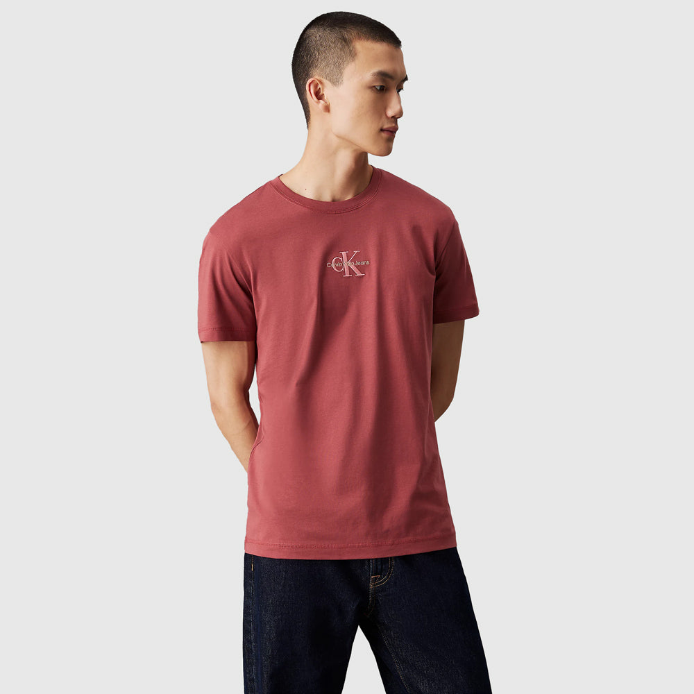 Calvin Klein Monologo T-Shirt - Red |ThirdBaseUrban