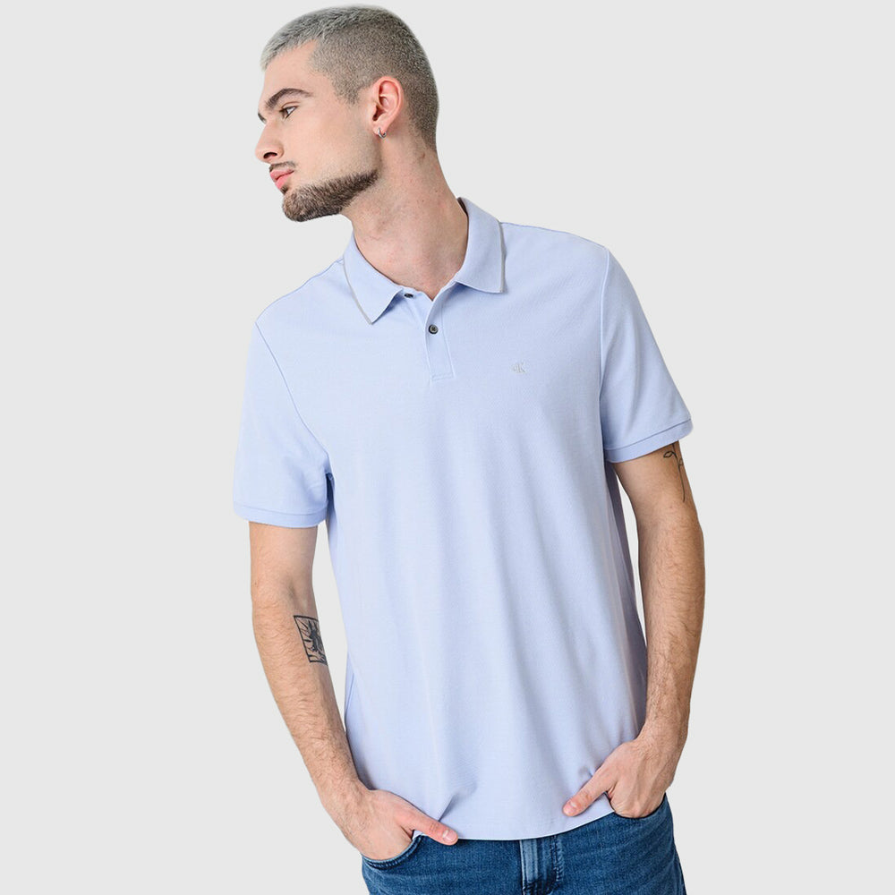 Calvin Klein Tipped Classic  Golfer- Light Blue |ThirdBaseUrban