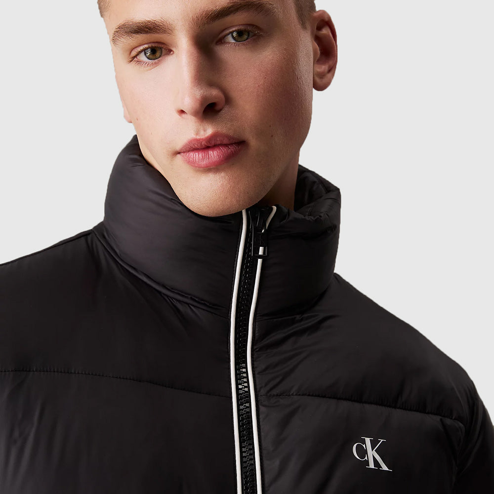 Blocking Puffer Jacket - Black Multi