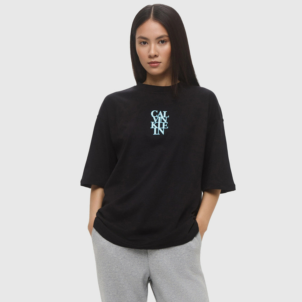 Calvin Klein Oversize Logo T-Shirt - Black |ThirdBaseUrban