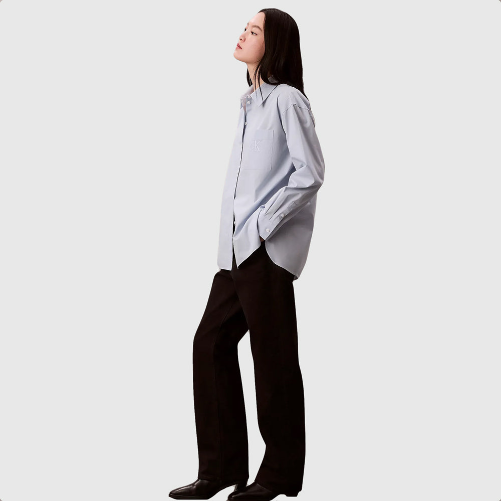 Poplin Relaxed Shirt - Light Blue