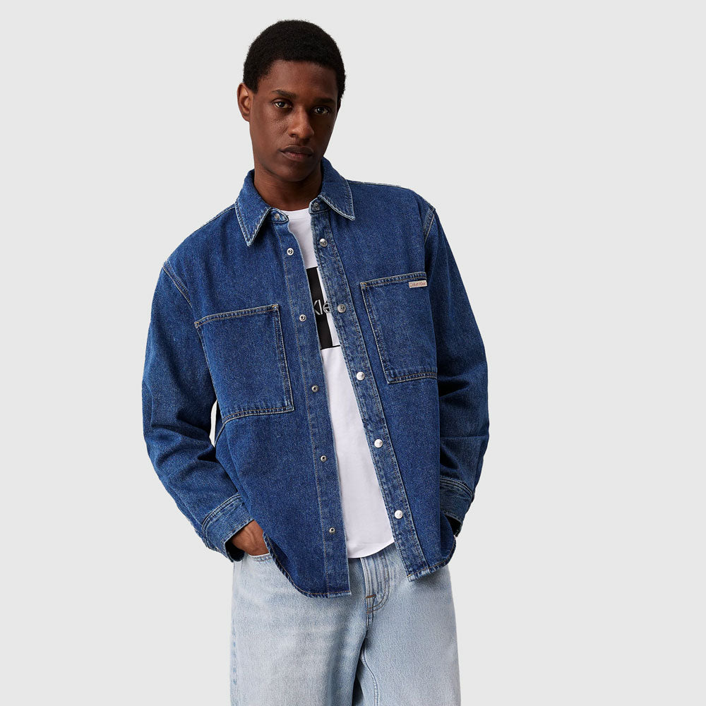 Calvin Klein Regular Denim Shirt - Denim Medium |ThirdBaseUrban