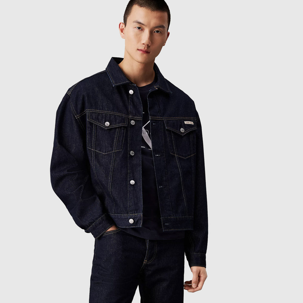 Calvin Klein Relaxed Denim Jacket Denim Dark |ThirdBaseUrban