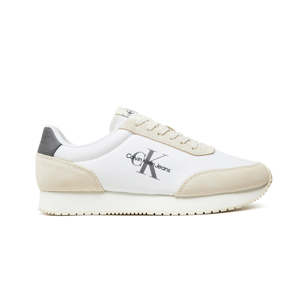 Calvin Klein Retro Runner Sneaker - White Multi |ThirdBaseUrban