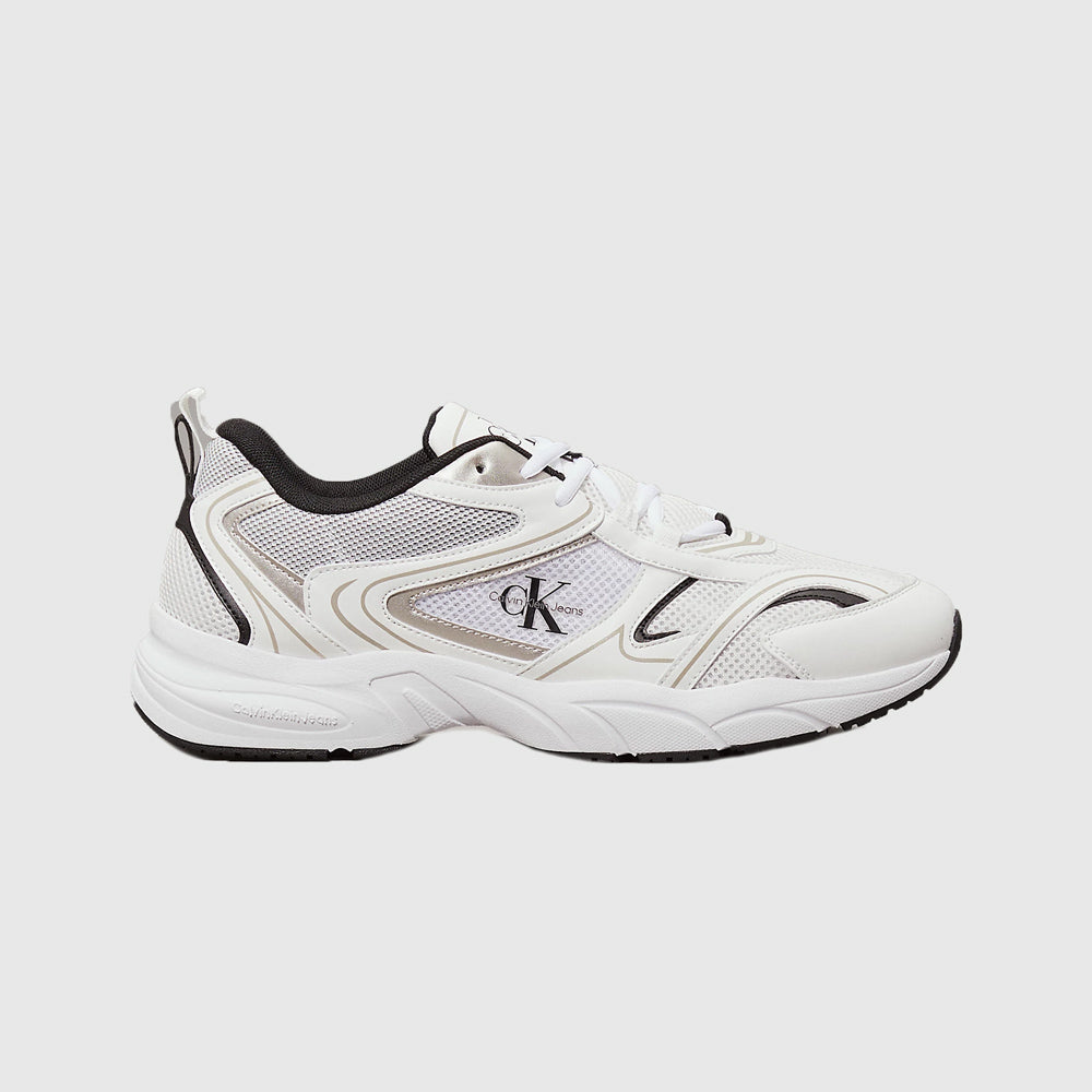 Calvin Klein  Retro Tennis Mesh Runner - White Multi |ThirdBaseUrban