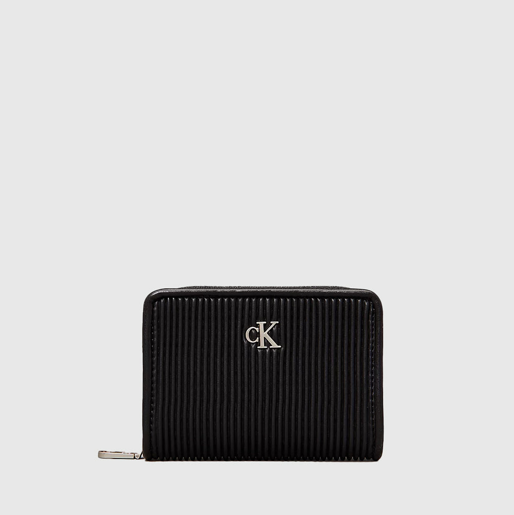 Calvin Klein Rib  Zip Wallet - Black |ThirdBaseUrban