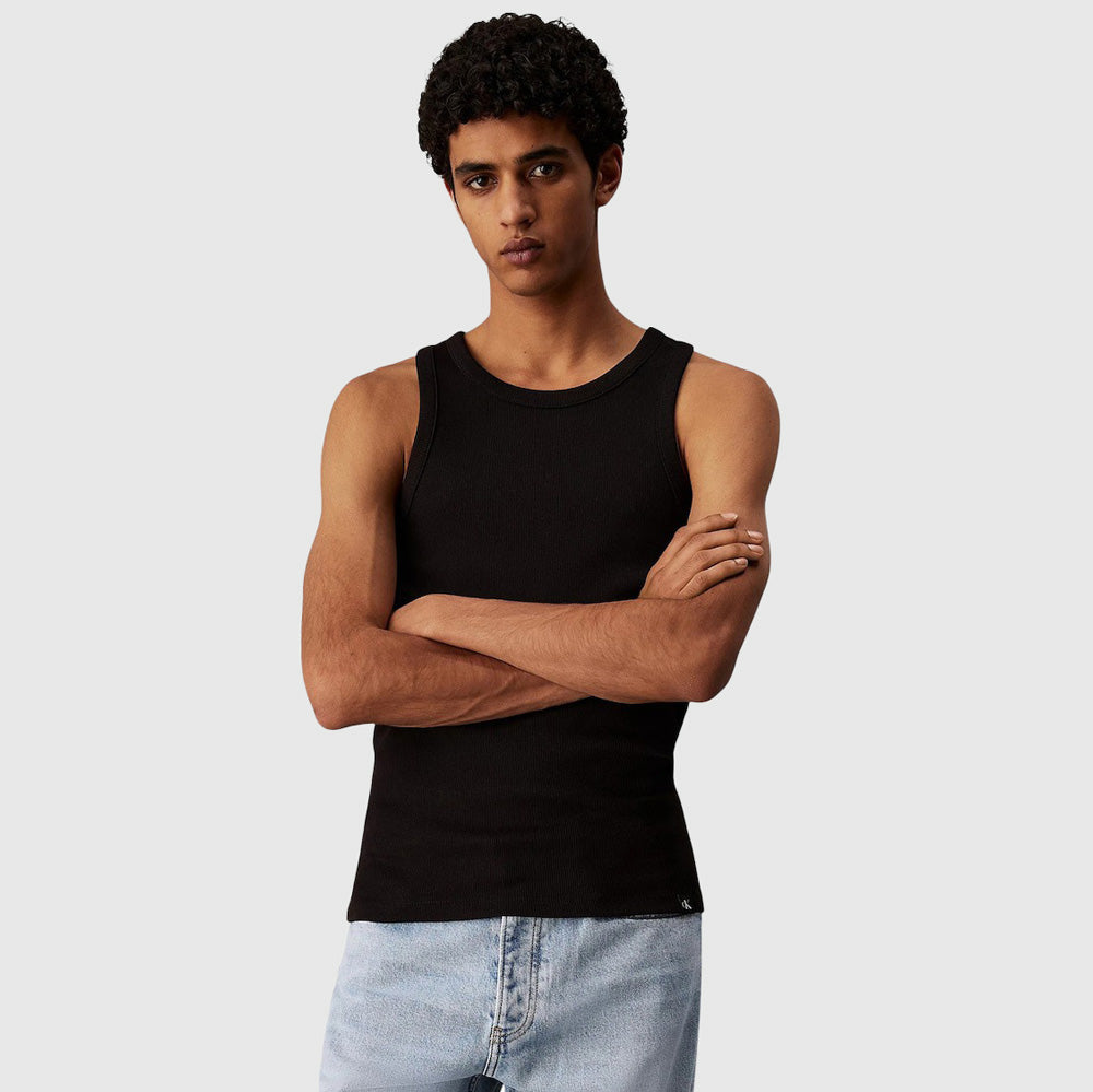 Calvin Klein Rib Tank - Black |ThirdBaseUrban