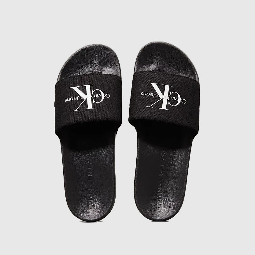 Calvin Klein Monogram Slide - Black |ThirdBaseUrban