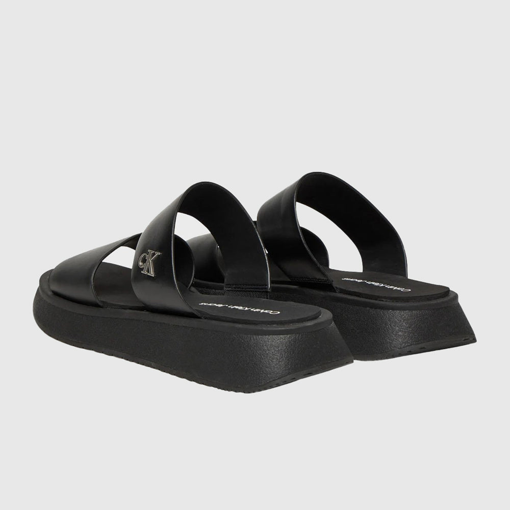 Double Strap Slide - Black