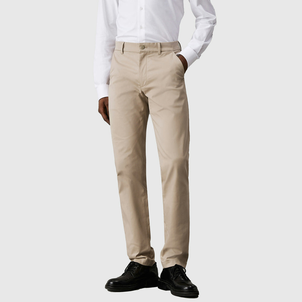 Calvin Klein Sateen Slim Chino - Clay |ThirdBaseUrban