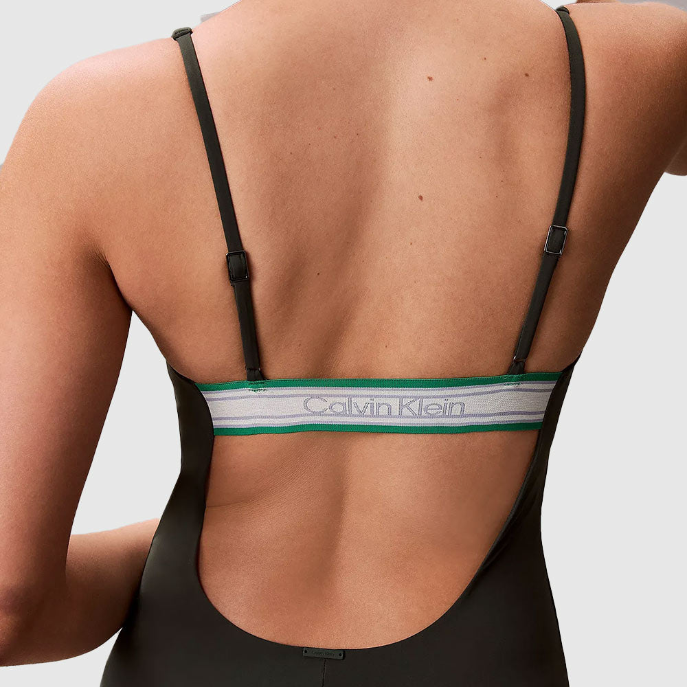 Scoop Back Swimsuit - Dark Green