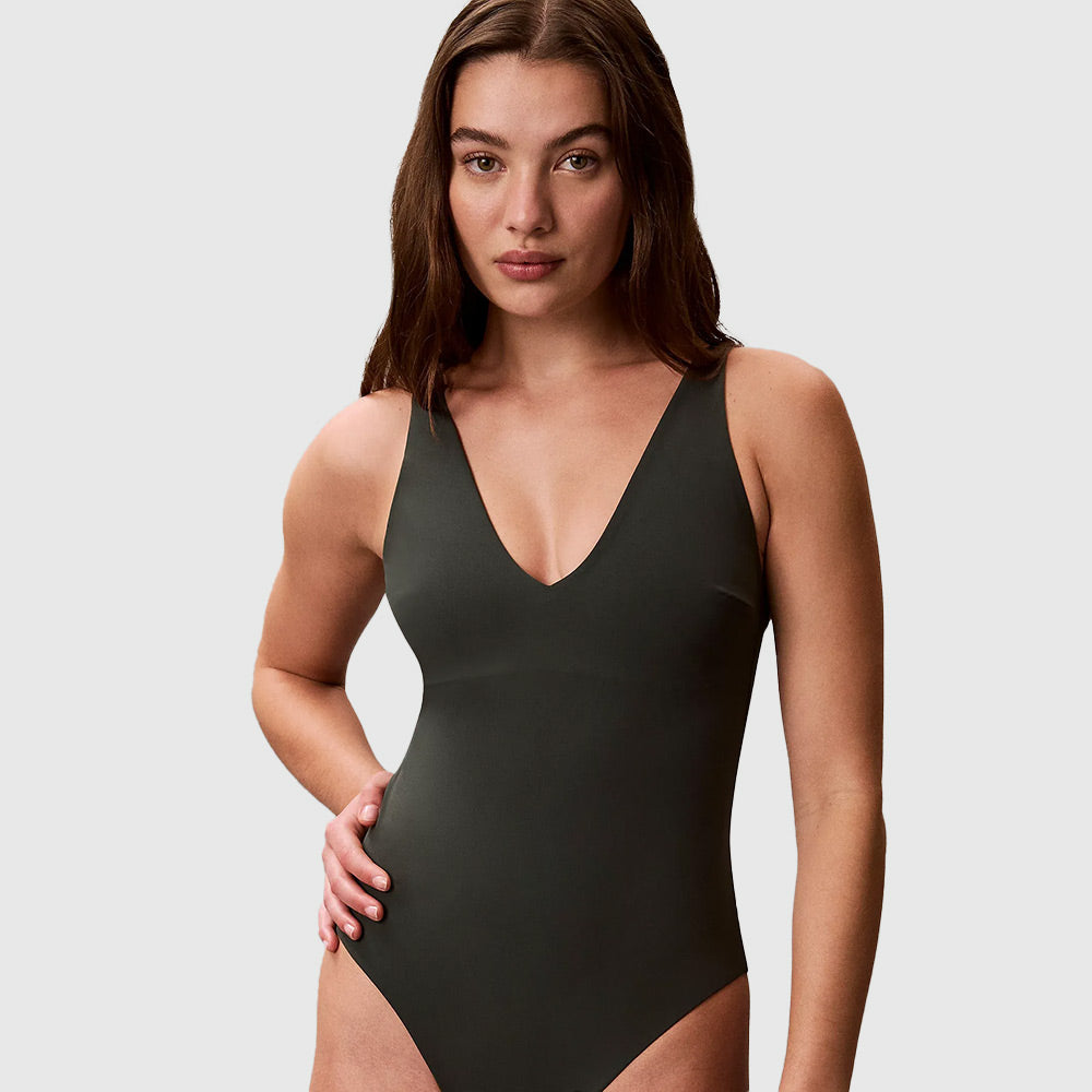 Scoop Back Swimsuit - Dark Green