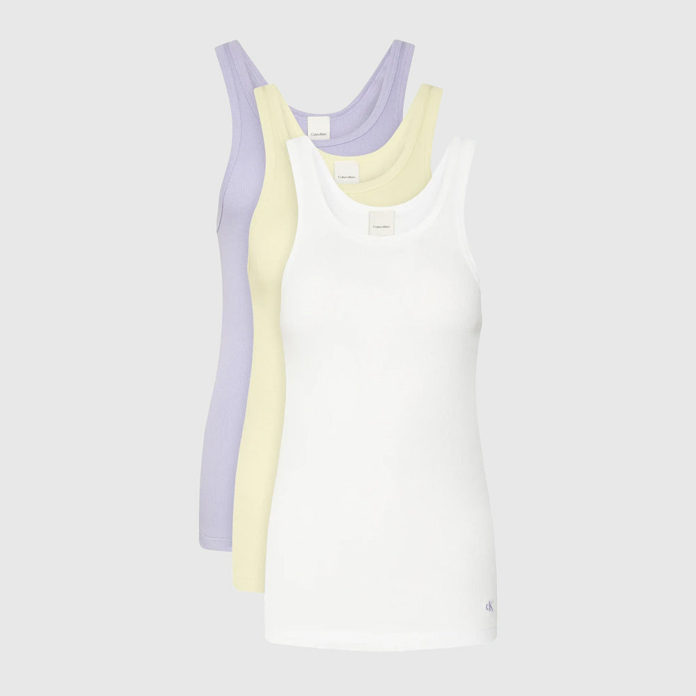 Calvin Klein 3 Pack Cotton Tank - White Multi |ThirdBaseUrban