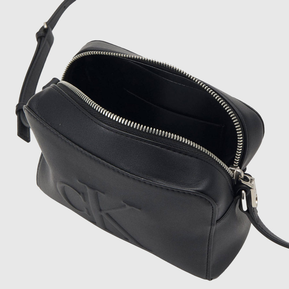 Sculpted Camera Deboss Bag  - Black