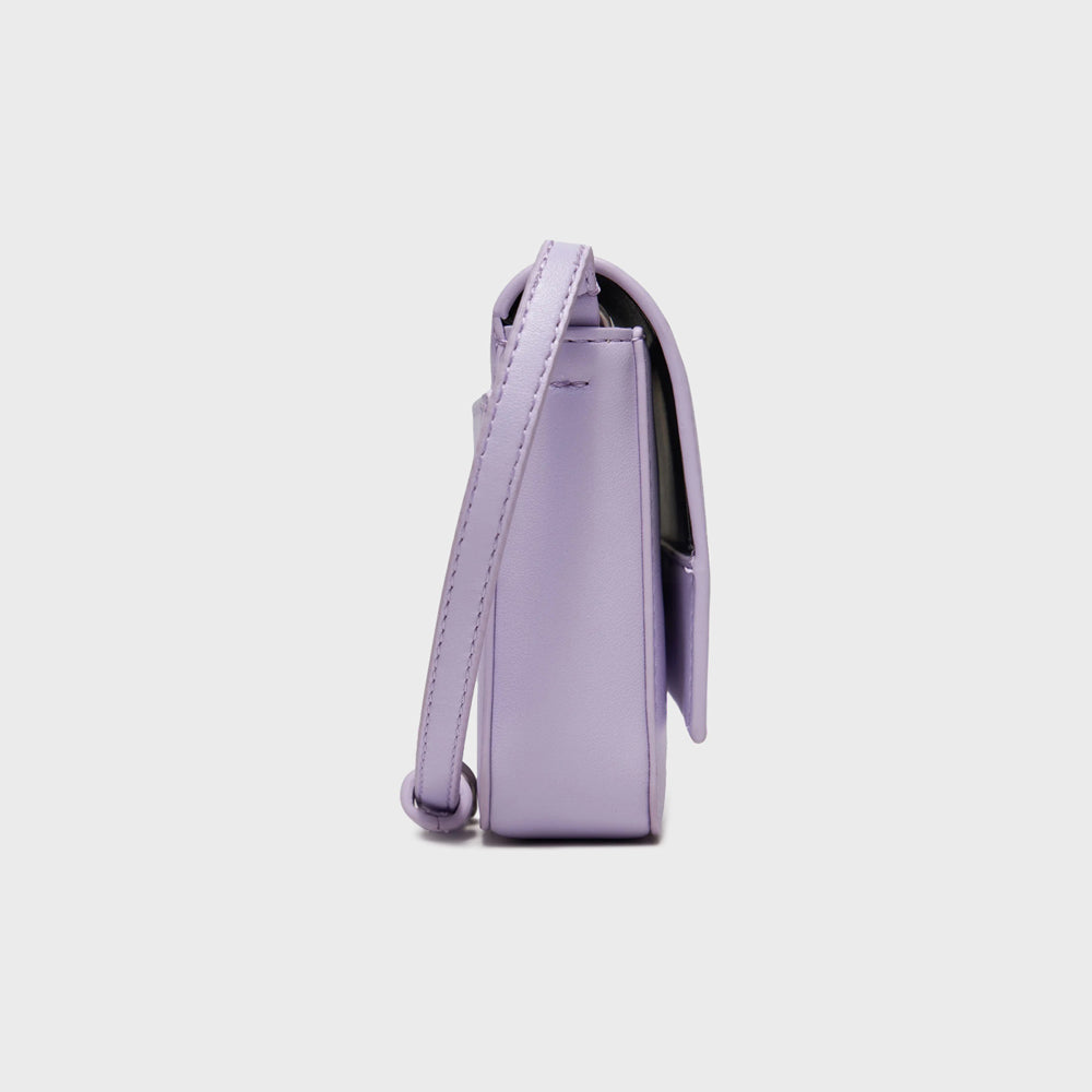 Sculpted Flap Phone Bag - Lilac