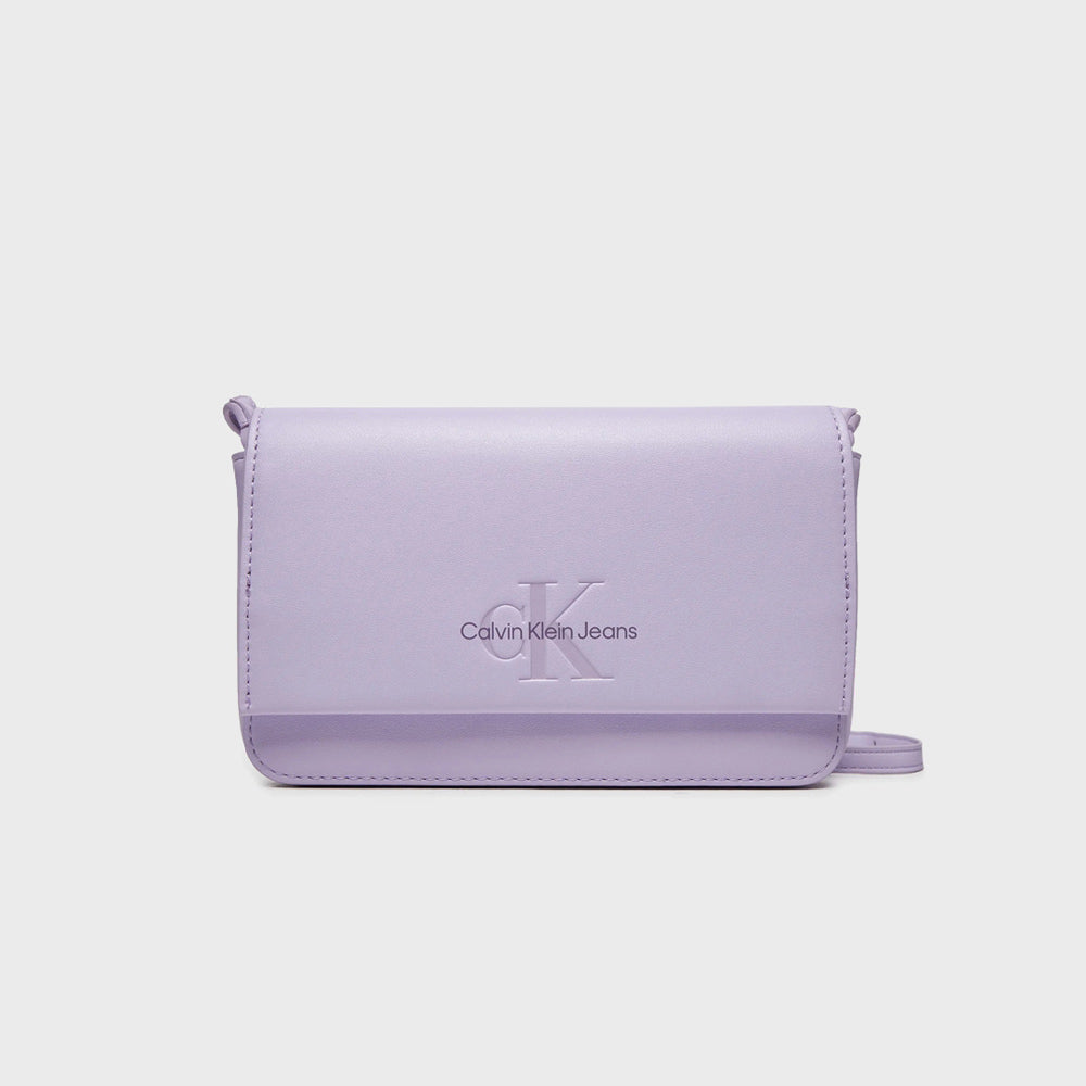 Sculpted Flap Phone Bag - Lilac