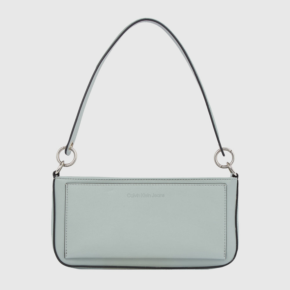 Sculpted Shoulder Deboss Bag - Blue Grey