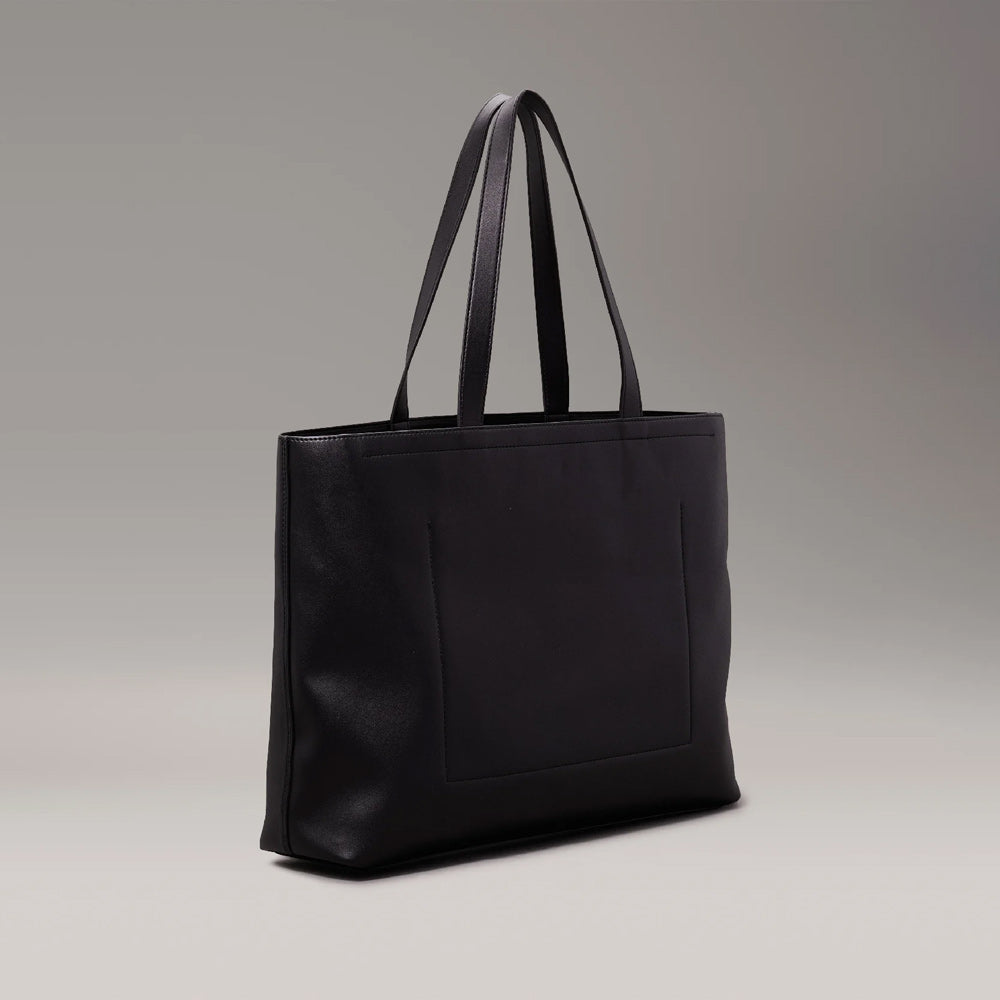 Slim Sculpted Tote Bag- Black