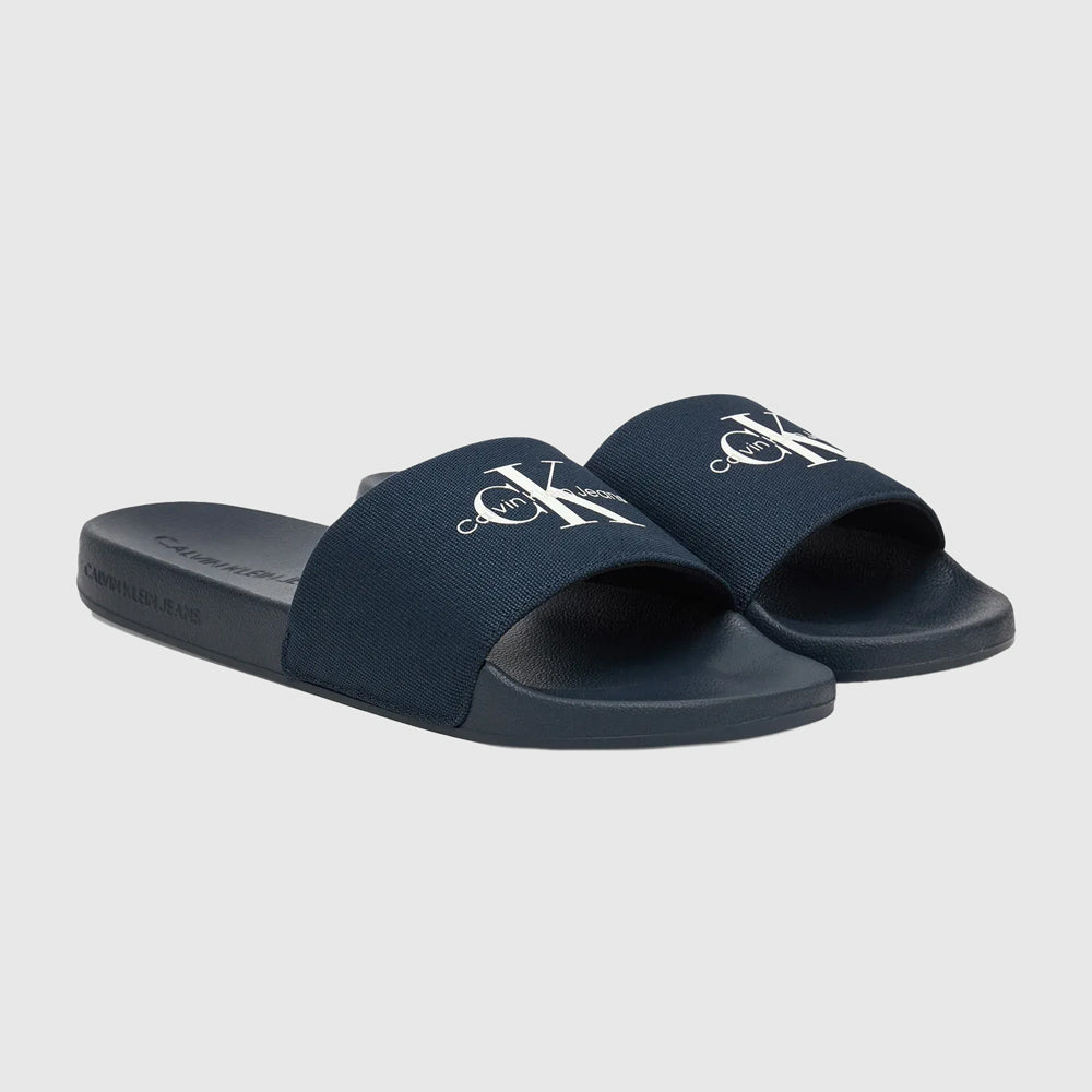 Monogram Slide - Navy
