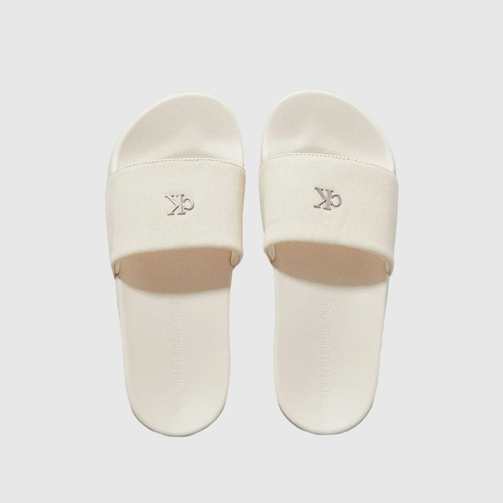 Calvin Klein Monogram Slide - Beige |ThirdBaseUrban
