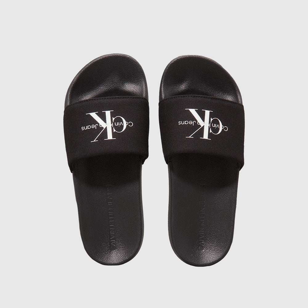 Calvin Klein Monogram Slide - Black |ThirdBaseUrban
