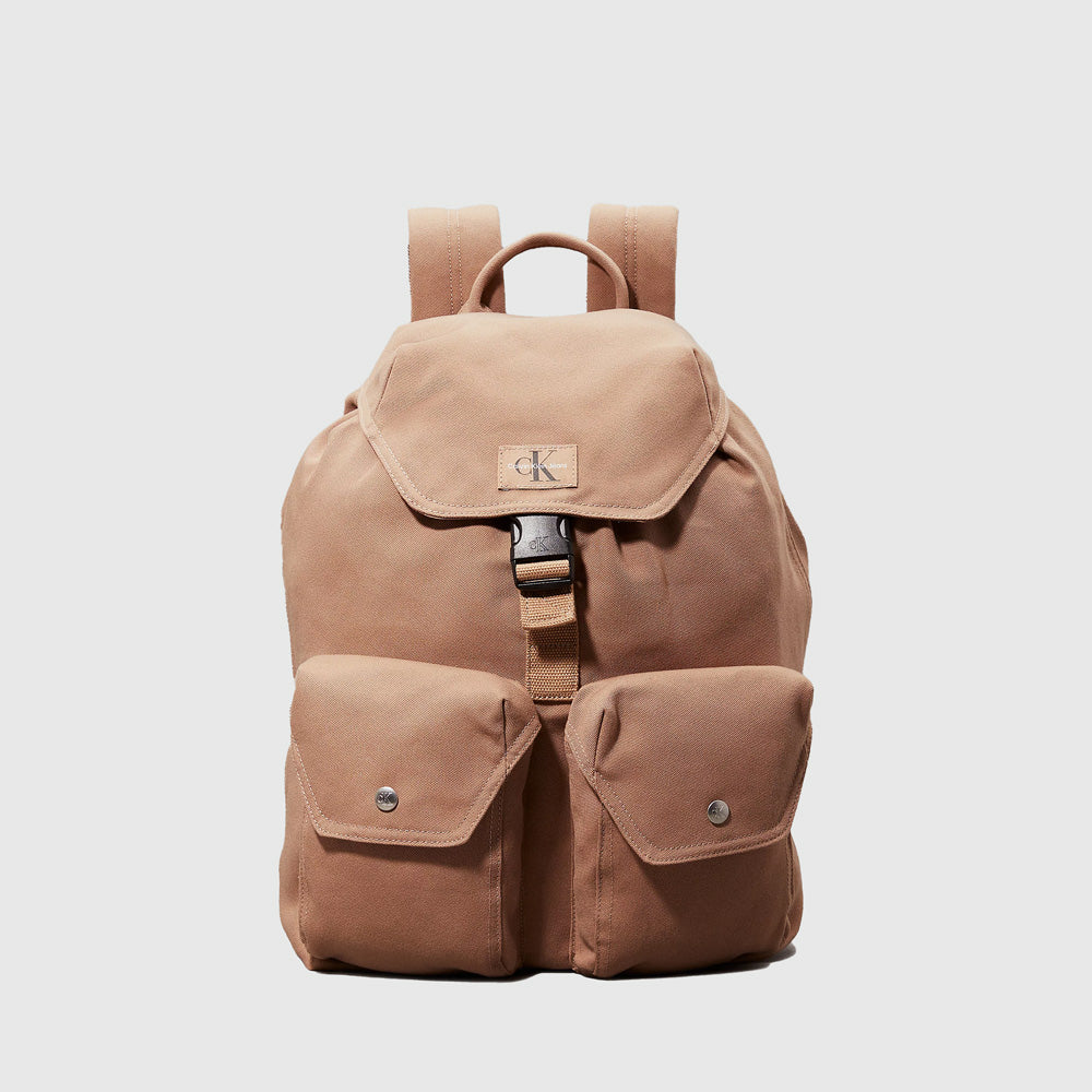 Calvin Klein Essential Flap Backpack - Tan |ThirdBaseUrban