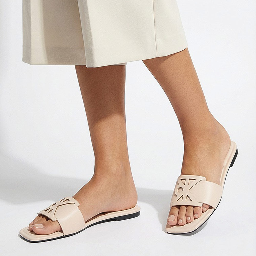 Square Flat Sandal - Baby Pink