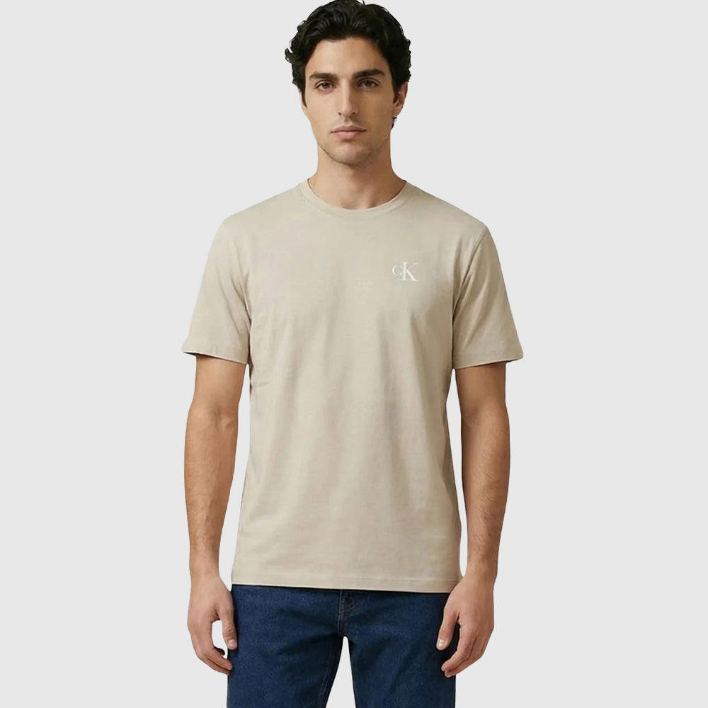 Classic Back Monologo T-Shirt - Beige