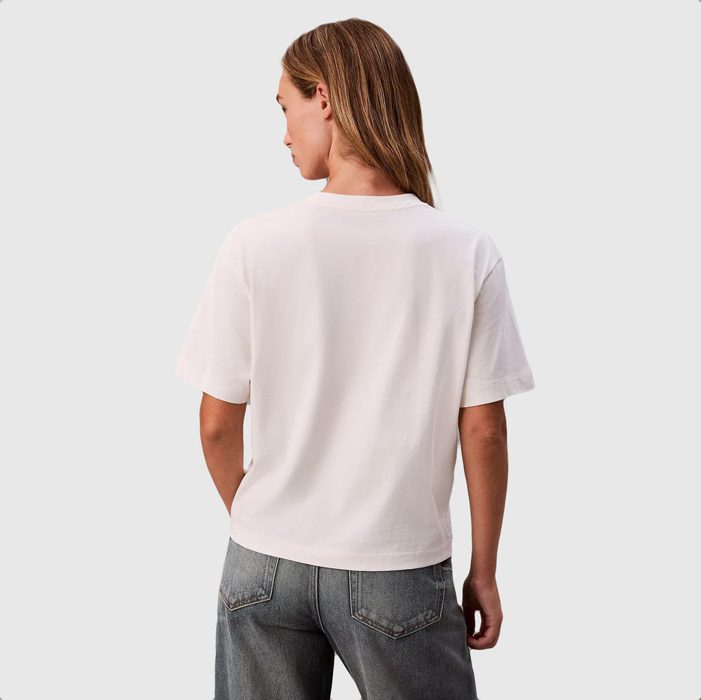 Calvin Klein Boxy Coctail Logo T-Shirt - White |ThirdBaseUrban