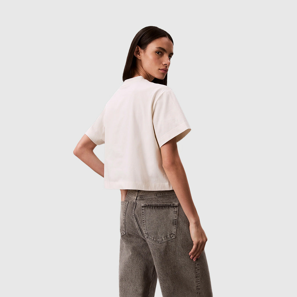 Cropped Boxy Graphic T-Shirt - Offwhite