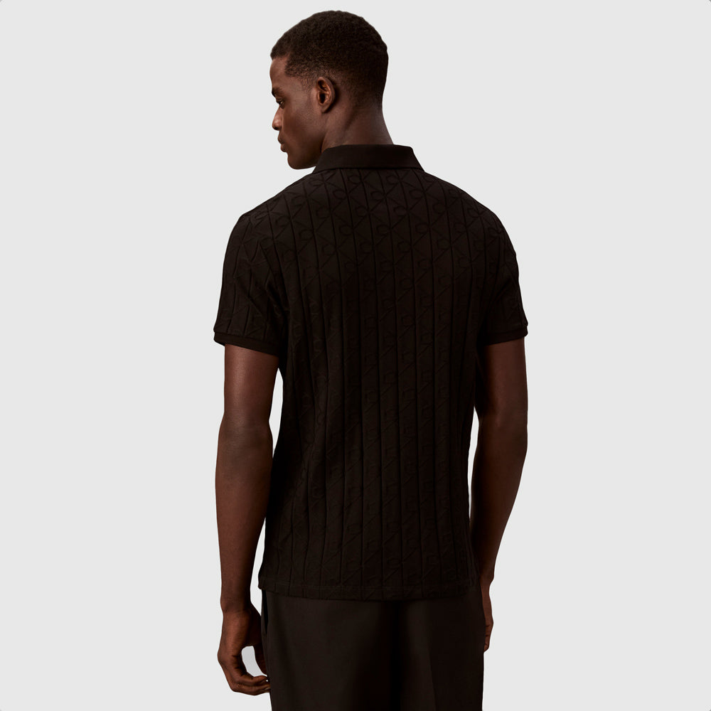 Mercerized Jacquard  Golfer - Black