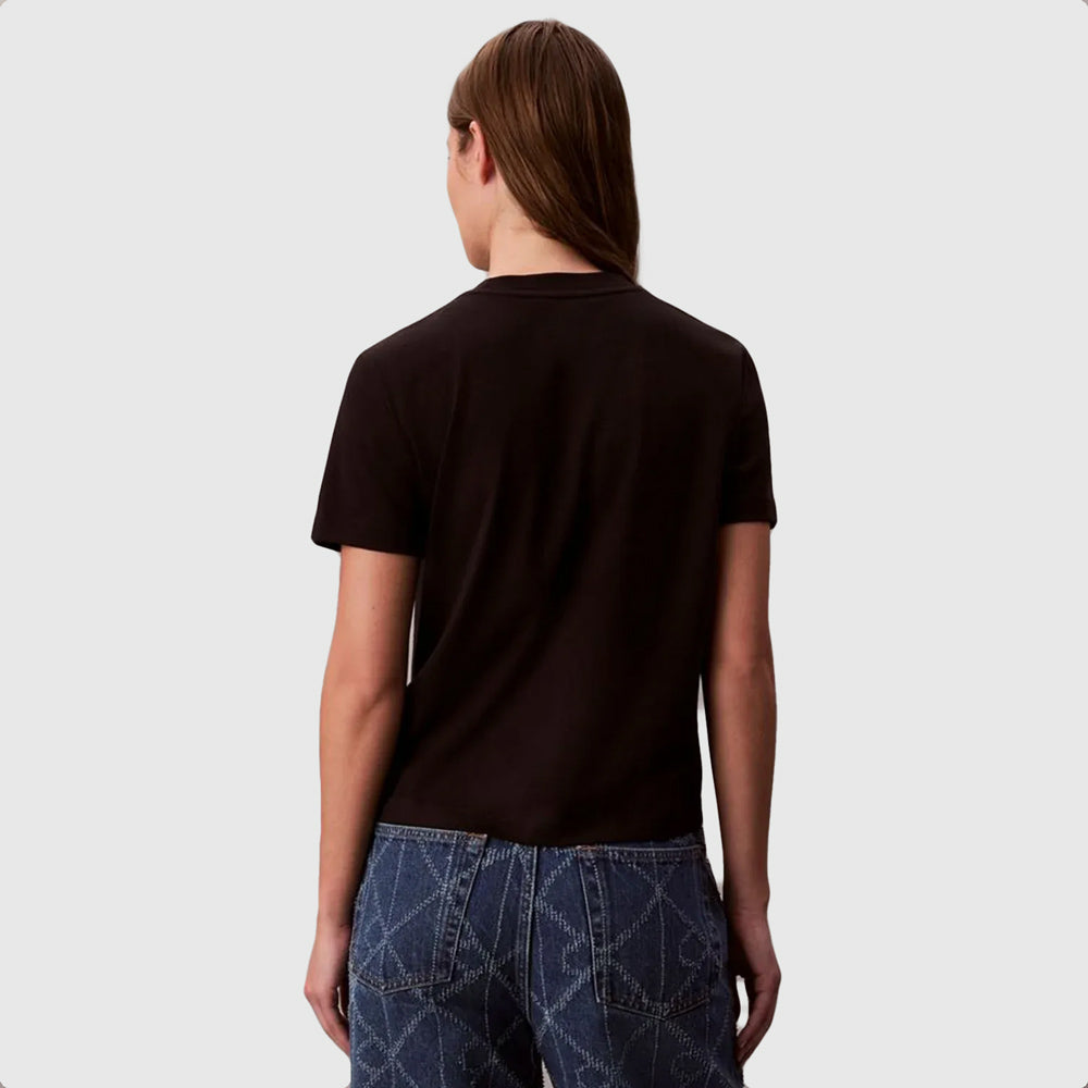 Fitted Script Calvin Klein T-Shirt - Black