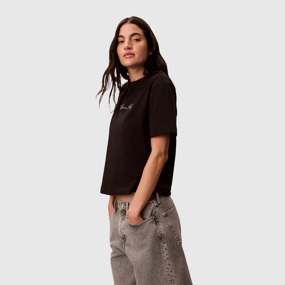 Relaxed Script Logo T-Shirt - Black