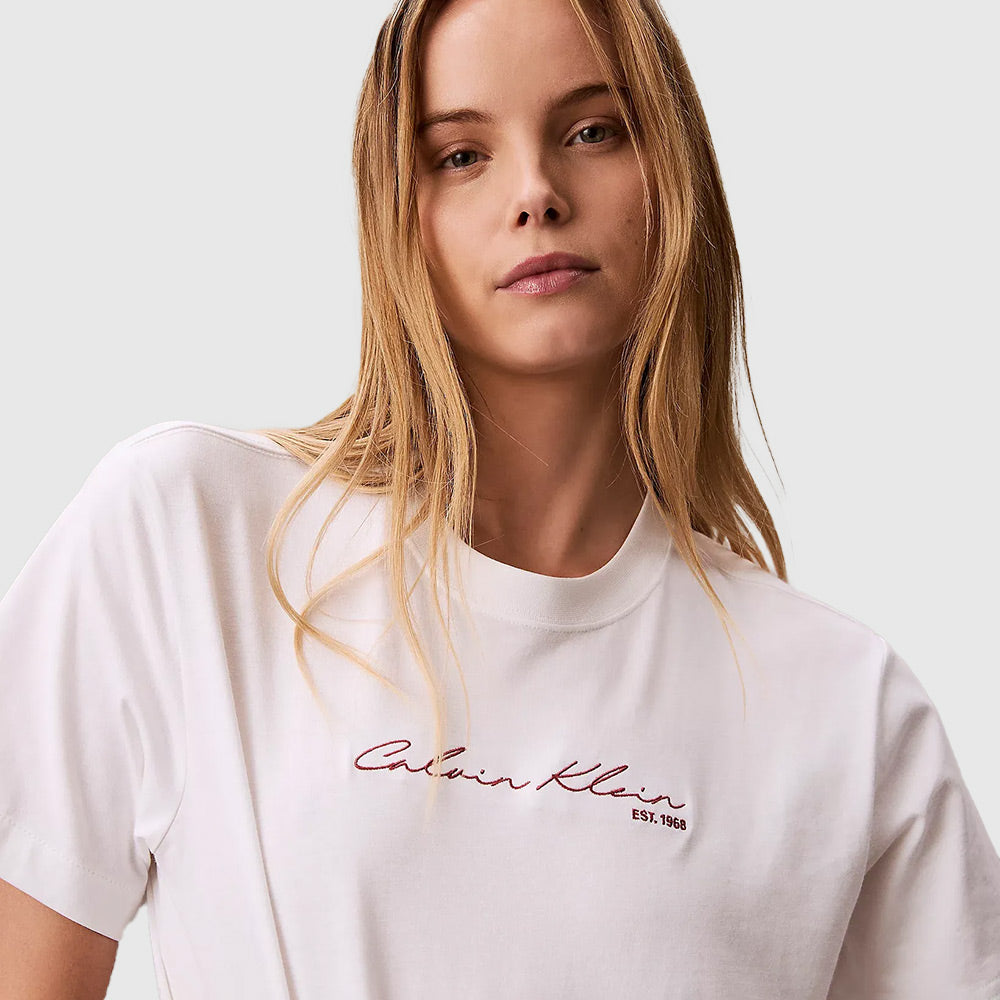 Relaxed Script Logo T-Shirt - White