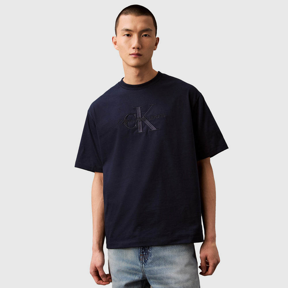 Calvin Klein Hero Monologo T-Shirt - Navy |ThirdBaseUrban