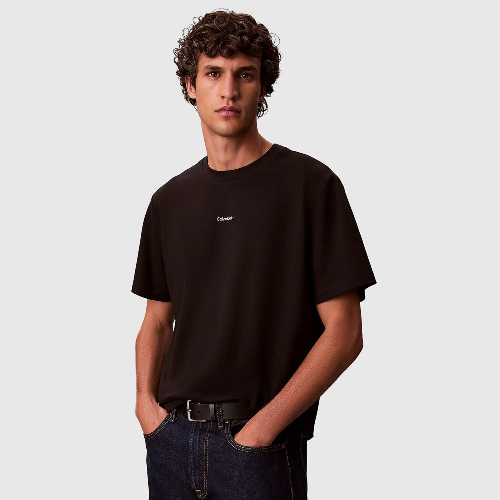Calvin Klein Pique Easy T-Shirt - Black |ThirdBaseUrban