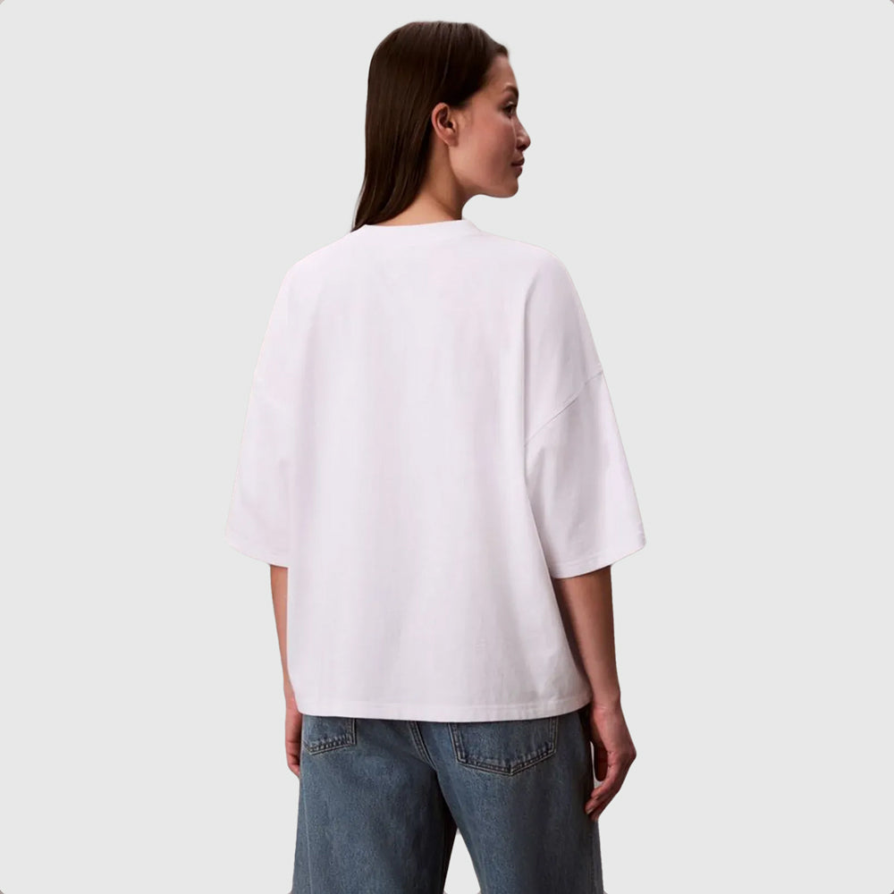 Label Oversized T-Shirt - White