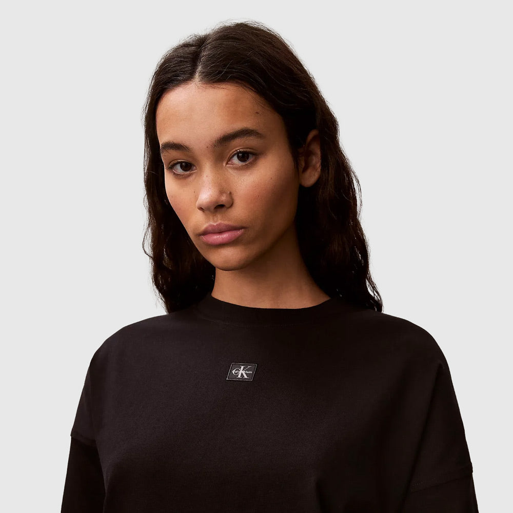 Oversized T-shirt Dress - Black