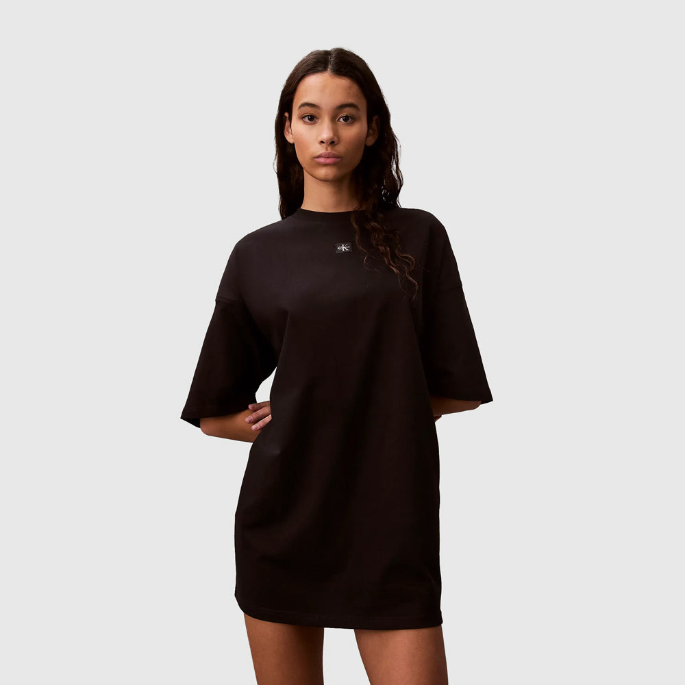 Calvin Klein Ss Woven Label Oversized T-Shirt Dress |ThirdBaseUrban